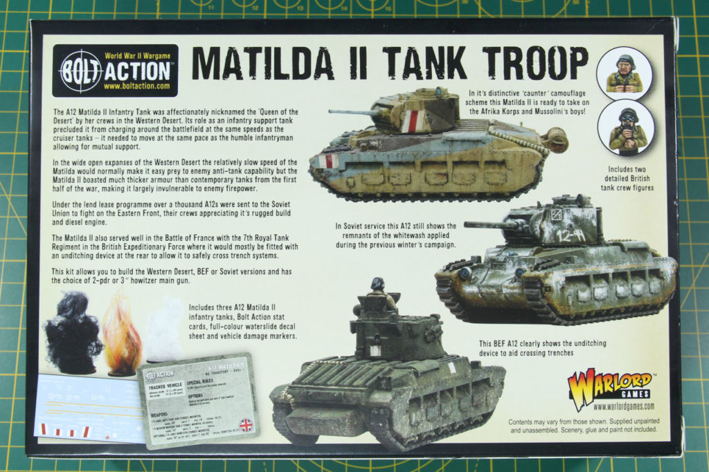 Bolt Action A12 Matilda Ii Tank Troop Chaosbunkerde