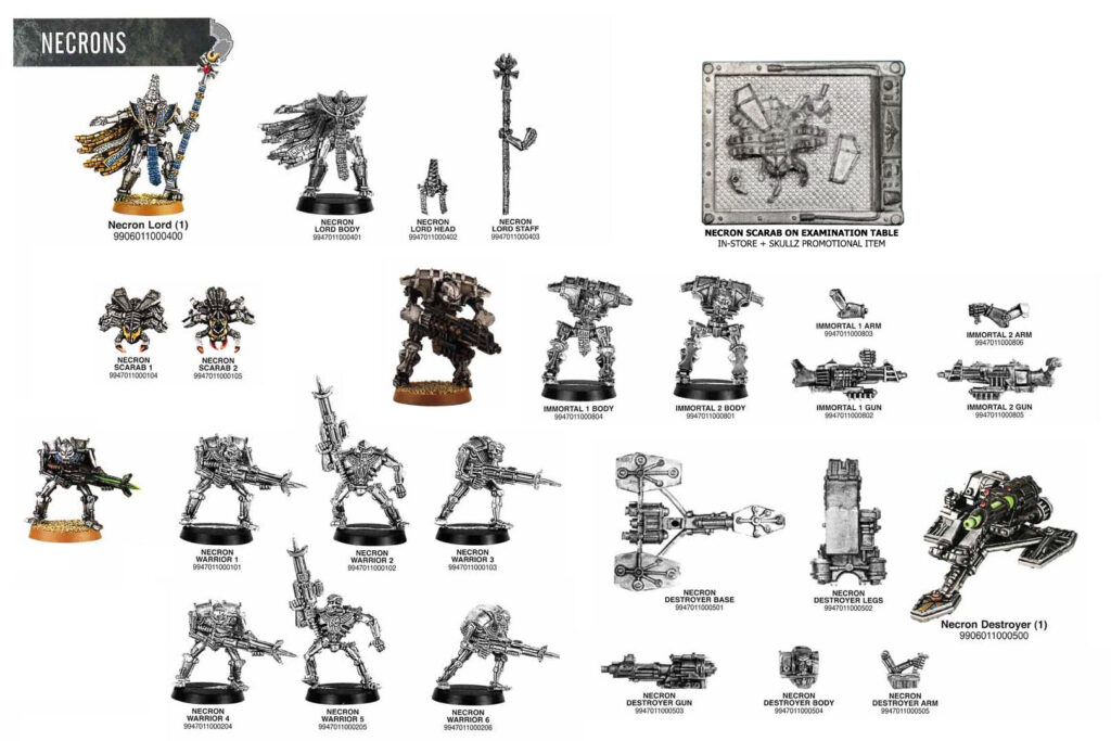 Warhammer 40,000 - Classic Necron Miniatures